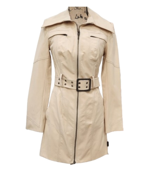 Blanc Noir Lightweight Utility Trench Jacket, Cream Beige, US Womens Small NWT - Picture 2 of 10